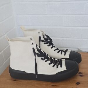 Jil Sander Canvas Lace-Up Boots Men Size 44 US 11